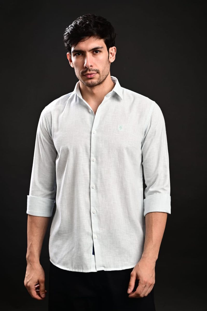 Stagbeetle Premium Sky Blue Fine-Stripe Shirt view 2