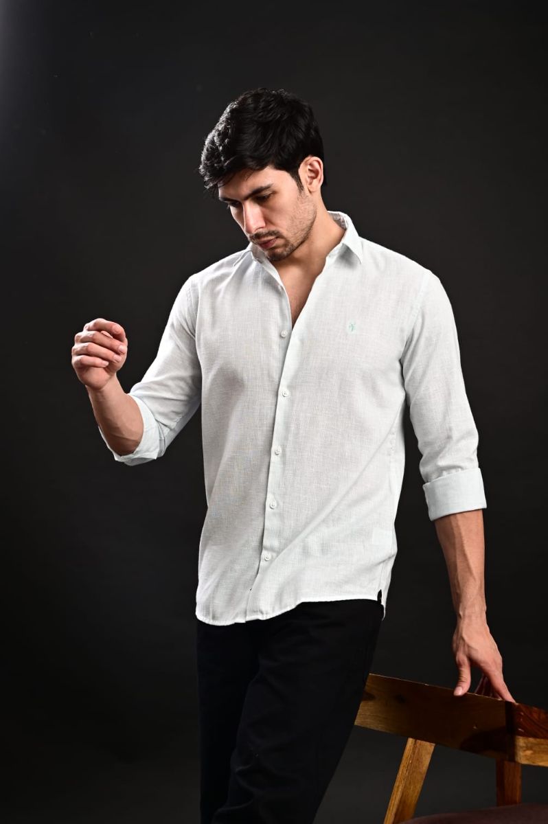 Stagbeetle Premium Sky Blue Fine-Stripe Shirt view 3