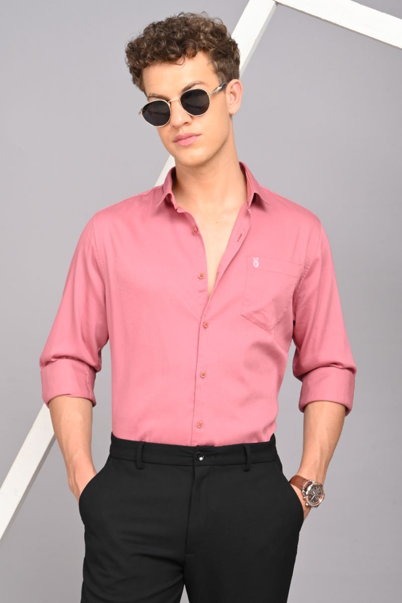 Premium Cotton Shirt - Light Pink