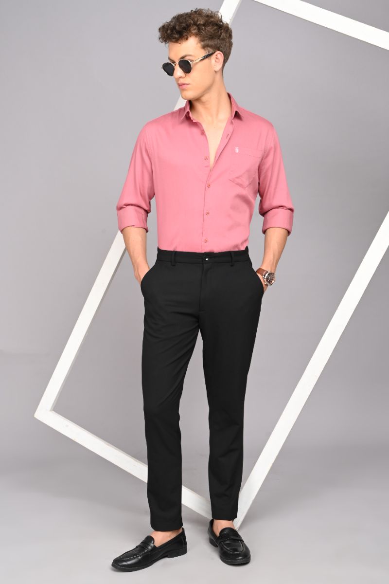 Premium Cotton Shirt - Light Pink view 3