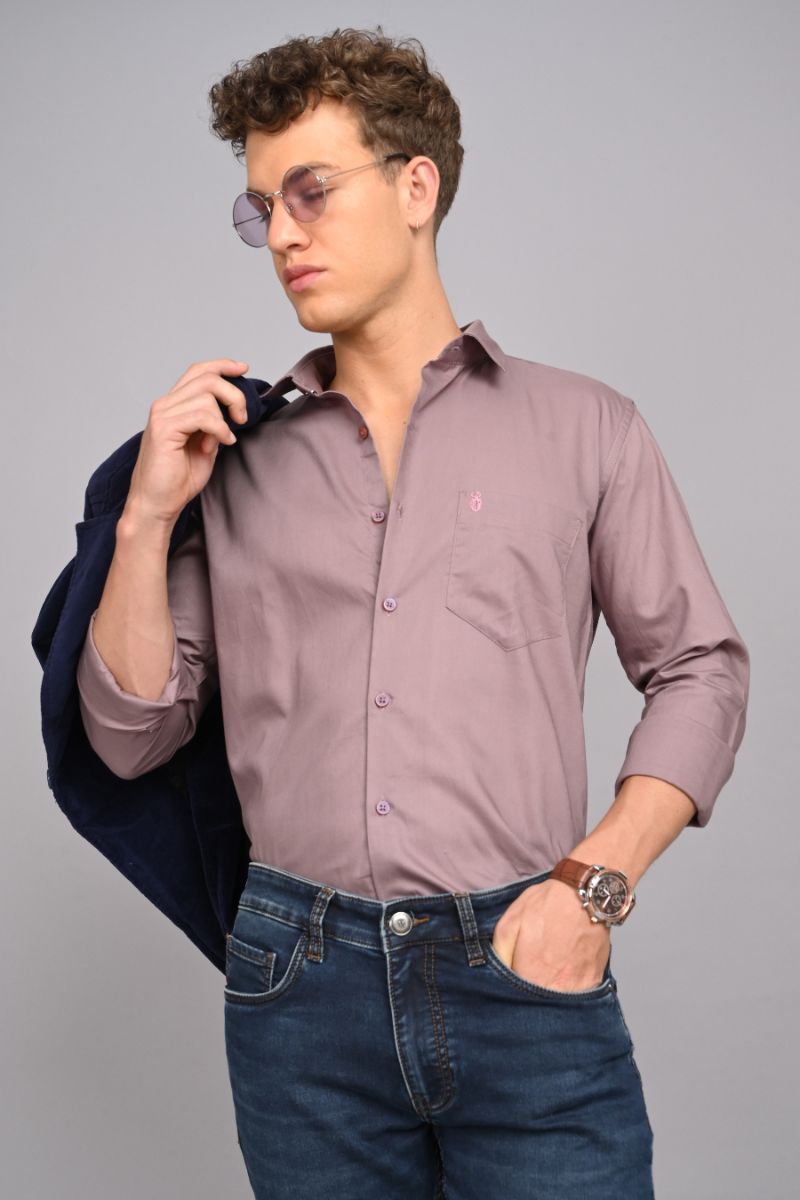 Premium Cotton Shirt - Mauve