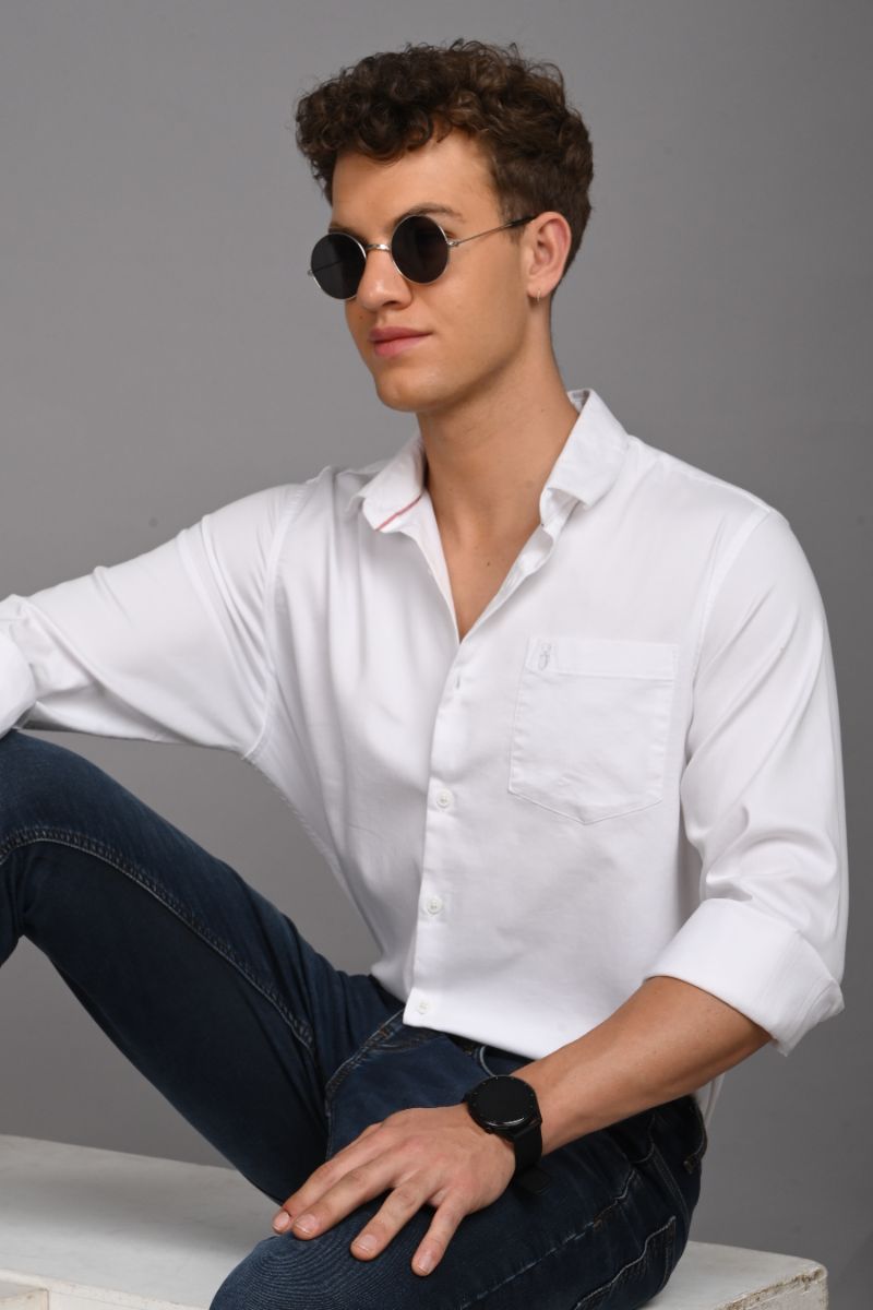 Premium Cotton Shirt - Off White view 2