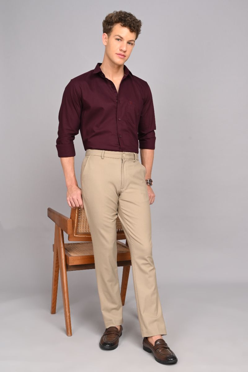 Premium Cotton Shirt - Purple view 3