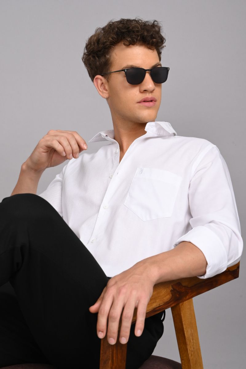 Premium Cotton Shirt - White view 2