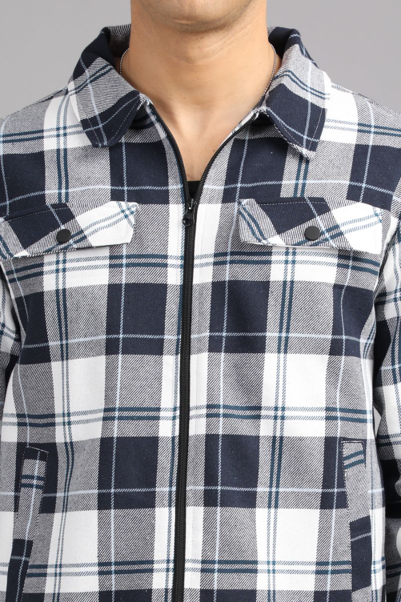 Men’s Urban Edge Check Shacket | Signature Zip-Up Style view 2