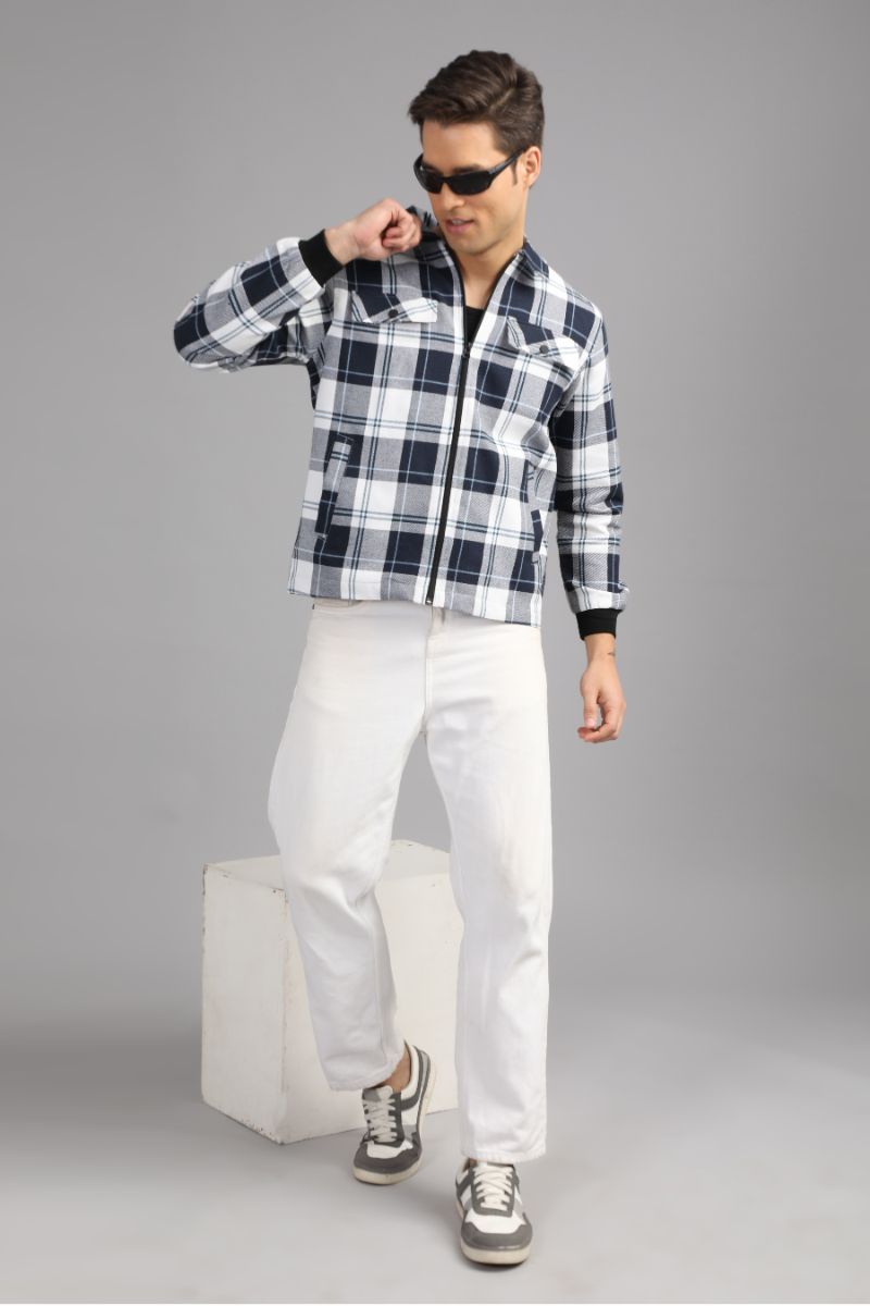 Men’s Urban Edge Check Shacket | Signature Zip-Up Style view 5