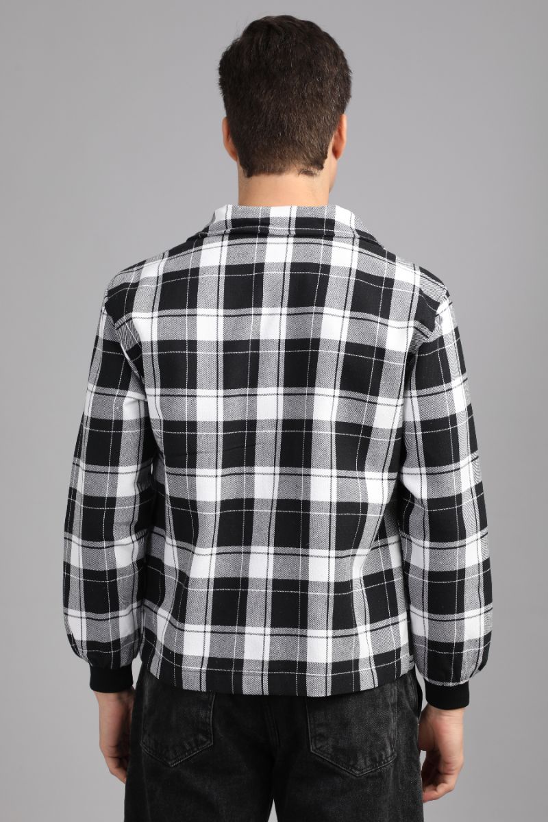 Men’s Urban Edge Check Shacket | Signature Zip-Up Style view 3