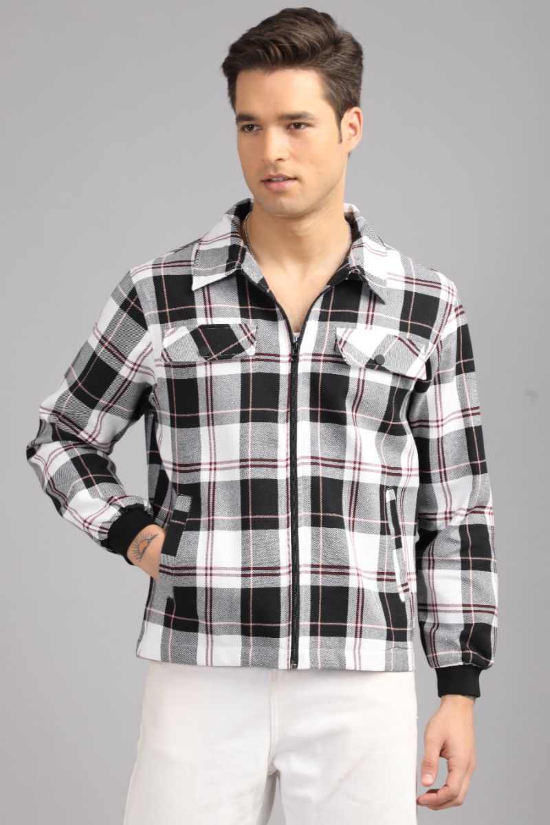 Men’s Urban Edge Check Shacket | Signature Zip-Up Style view 2
