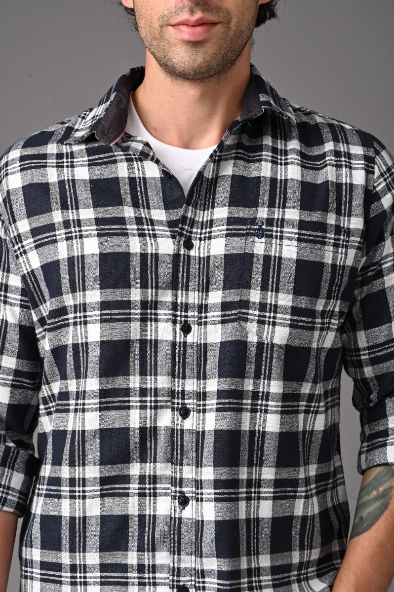ure Cotton Checks Shirt for Men | Premium Semi-Formal Style view 2