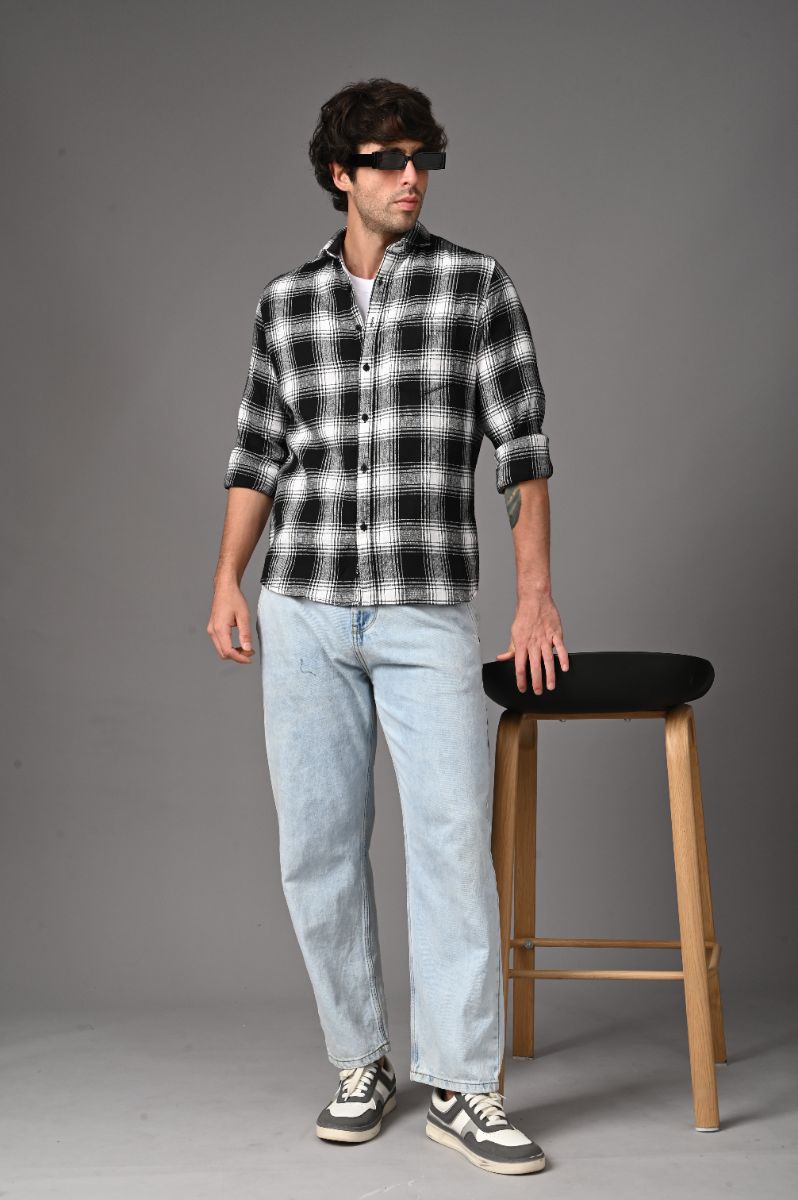 ure Cotton Checks Shirt for Men | Premium Semi-Formal Style view 5