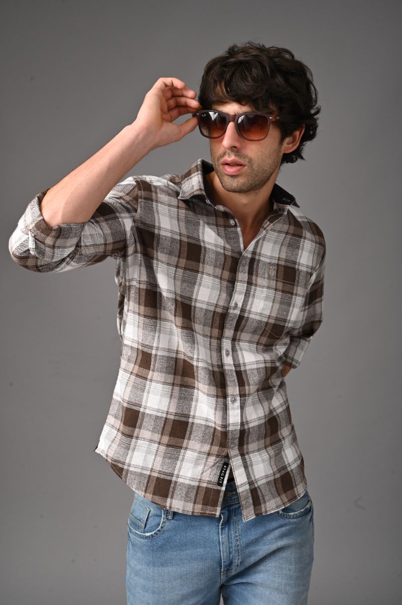 Pure Cotton Checks Shirt for Men | Premium Semi-Formal Style