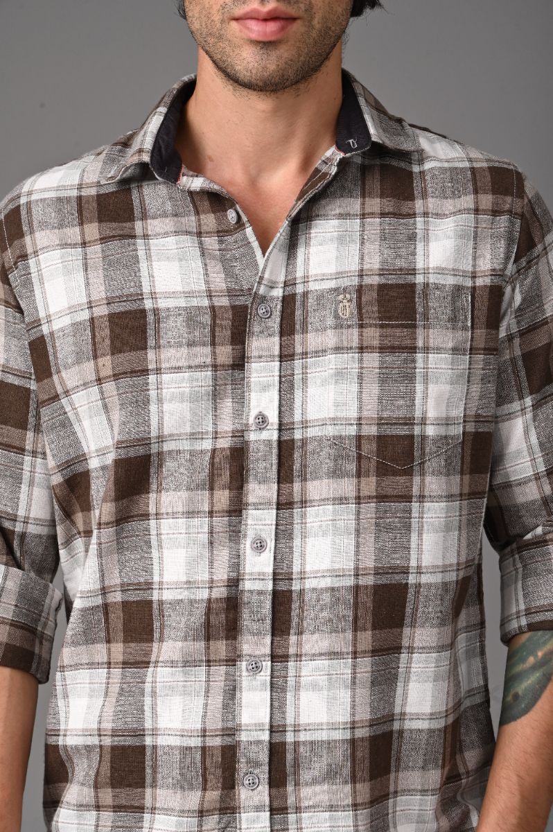 Pure Cotton Checks Shirt for Men | Premium Semi-Formal Style view 2
