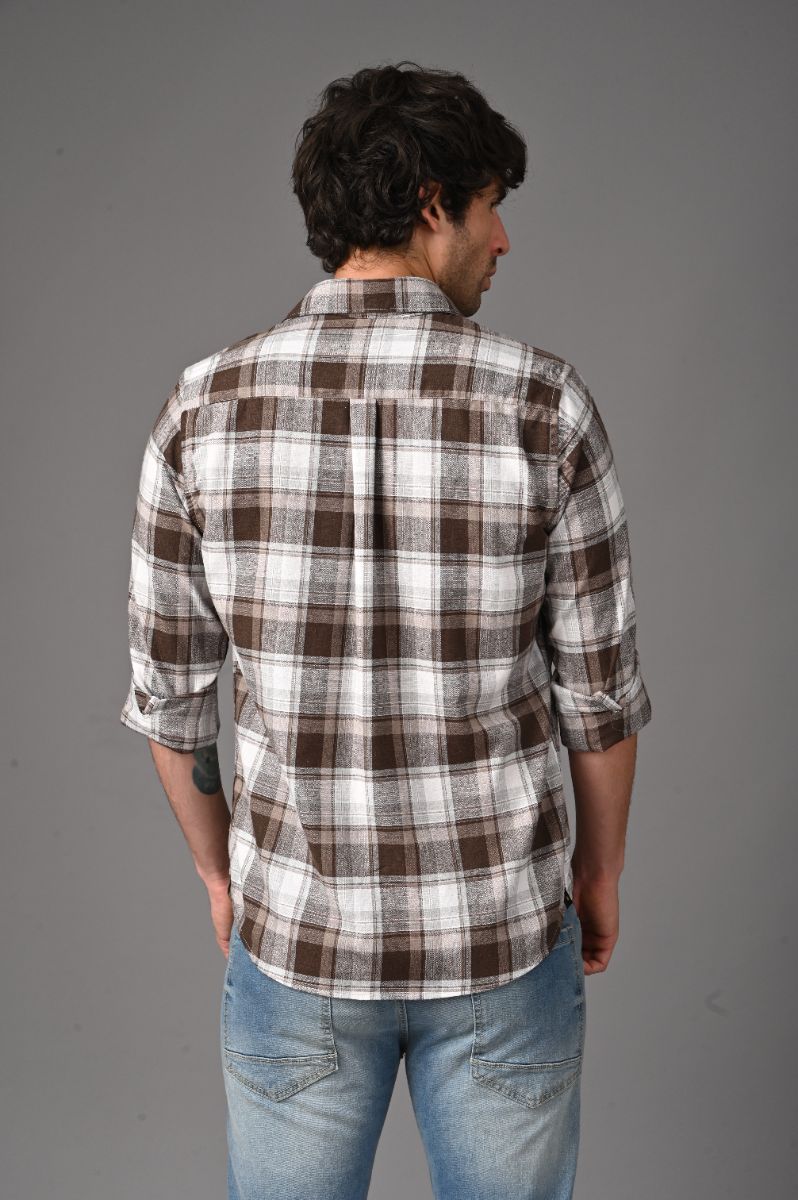 Pure Cotton Checks Shirt for Men | Premium Semi-Formal Style view 3