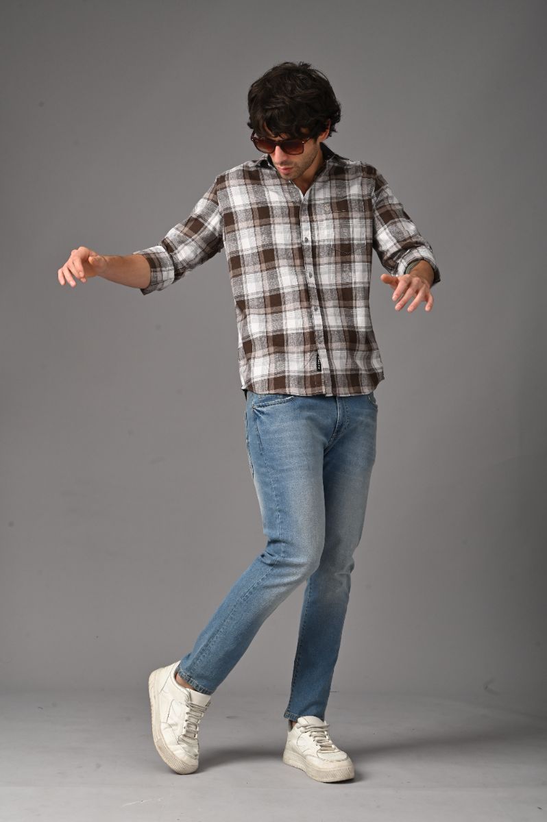Pure Cotton Checks Shirt for Men | Premium Semi-Formal Style view 4