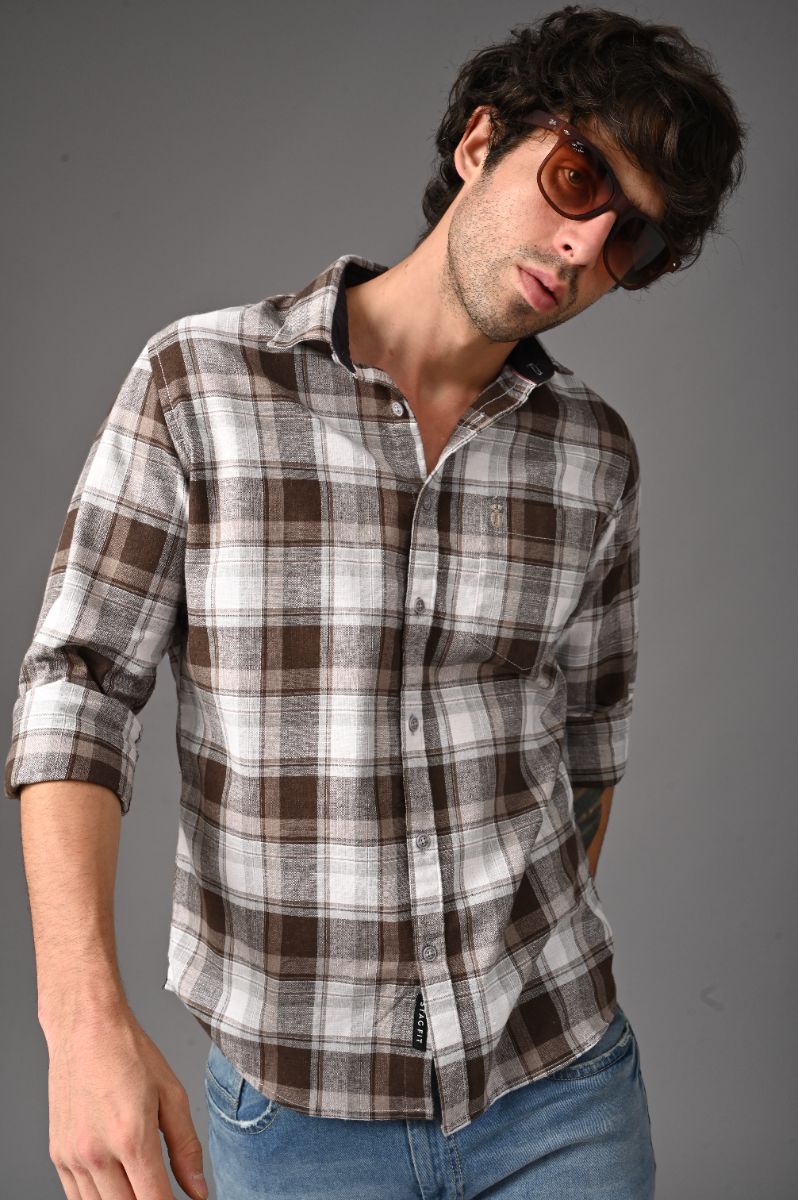 Pure Cotton Checks Shirt for Men | Premium Semi-Formal Style view 5