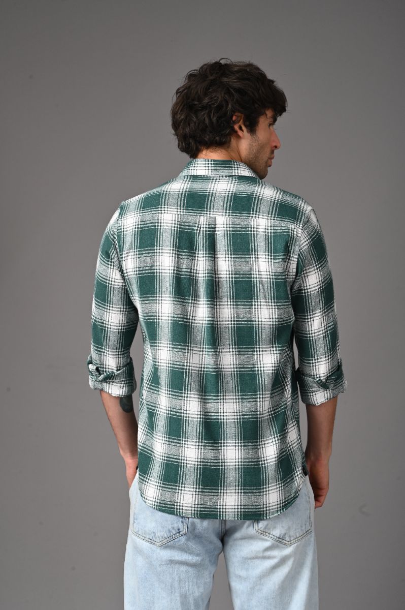 Pure Cotton Checks Shirt for Men | Premium Semi-Formal Style view 3