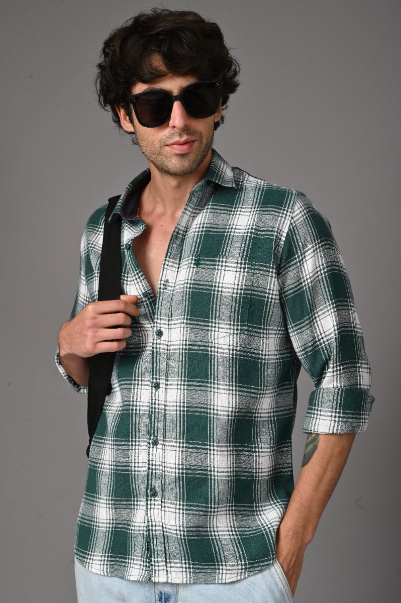 Pure Cotton Checks Shirt for Men | Premium Semi-Formal Style view 5