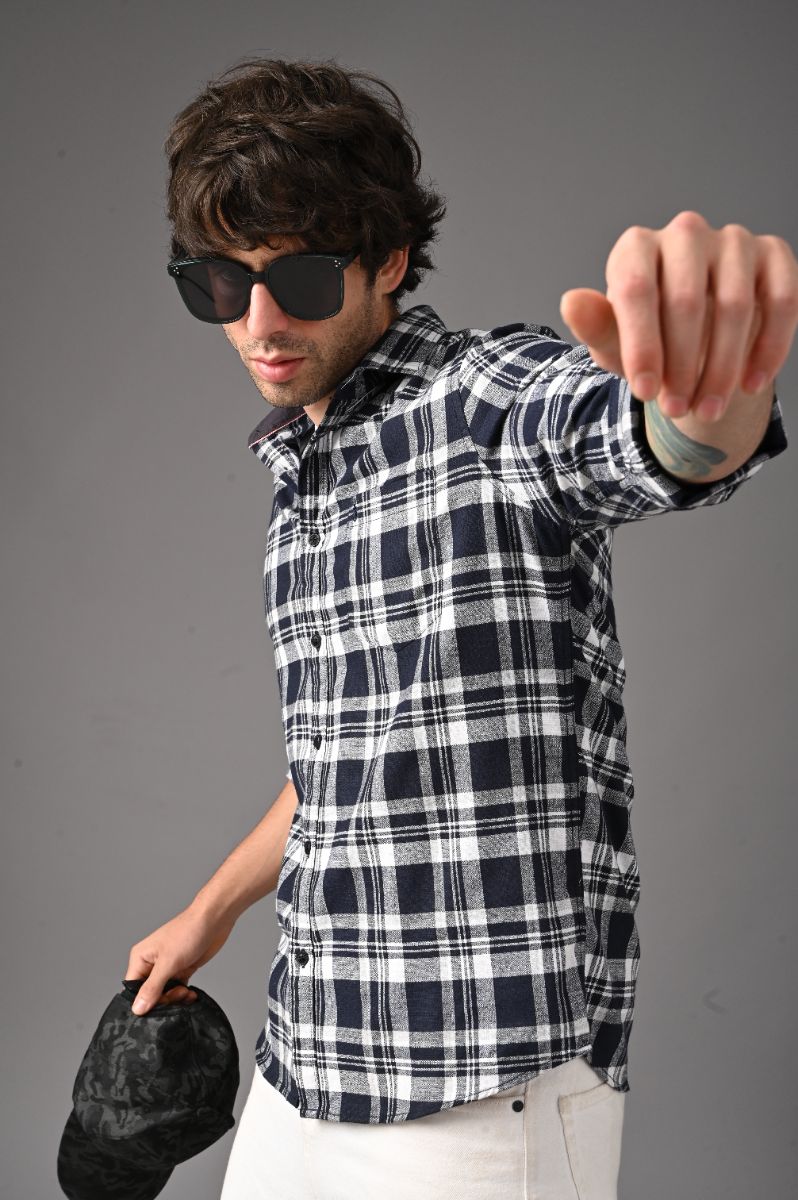 Pure Cotton Checks Shirt for Men | Premium Semi-Formal Style