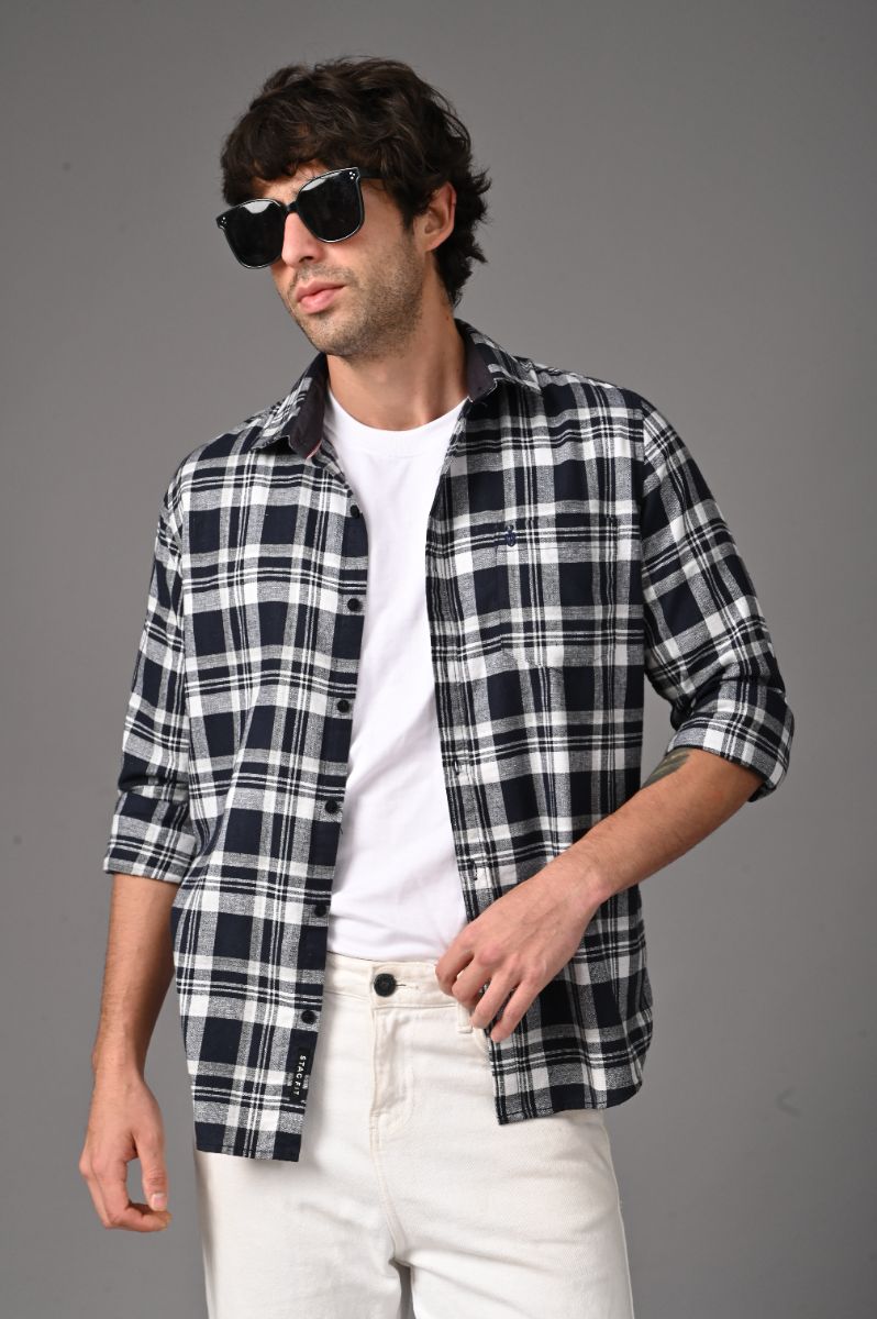 Pure Cotton Checks Shirt for Men | Premium Semi-Formal Style view 2