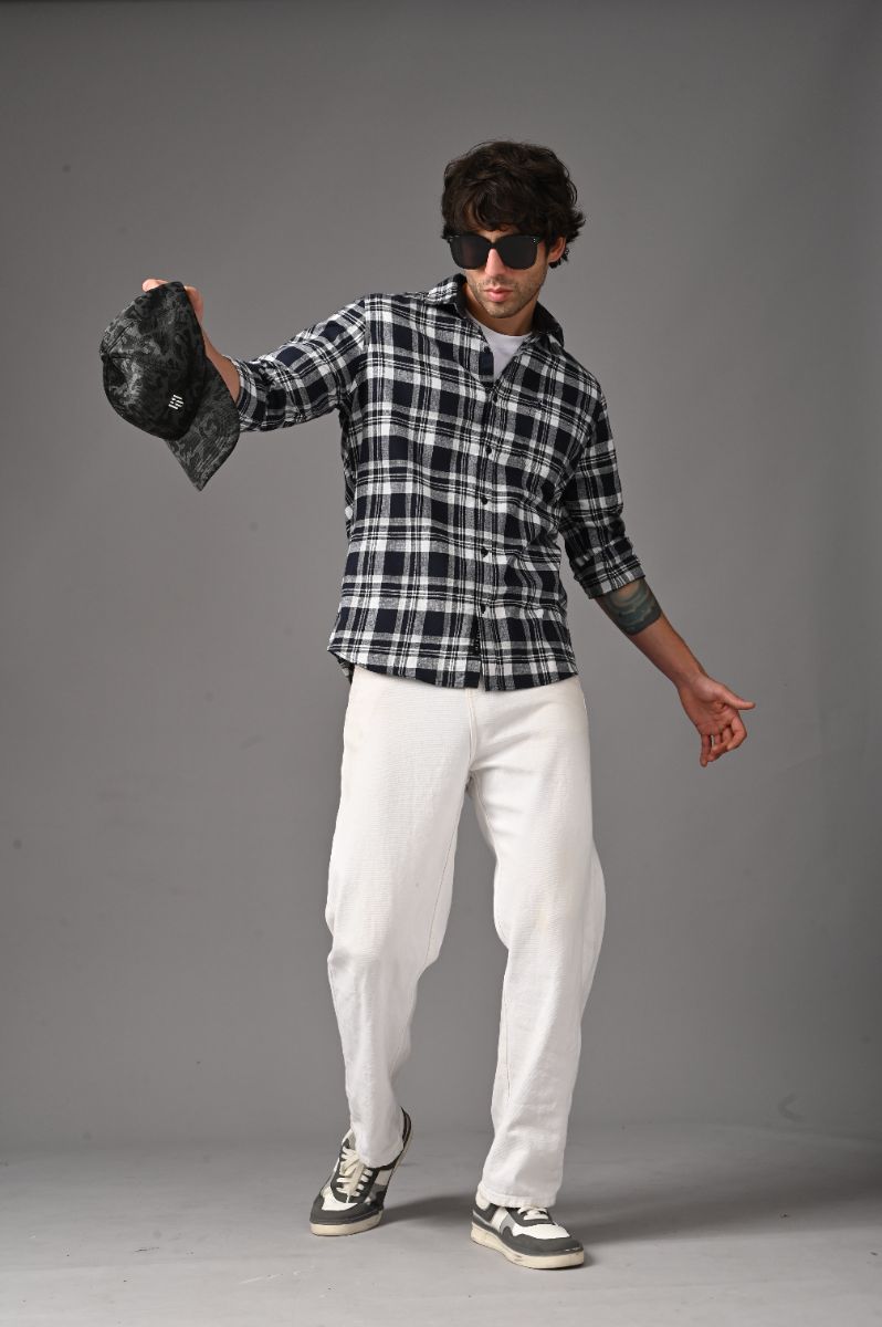 Pure Cotton Checks Shirt for Men | Premium Semi-Formal Style view 5