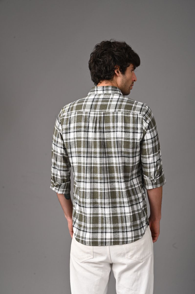 Pure Cotton Checks Shirt for Men | Premium Semi-Formal Style view 3