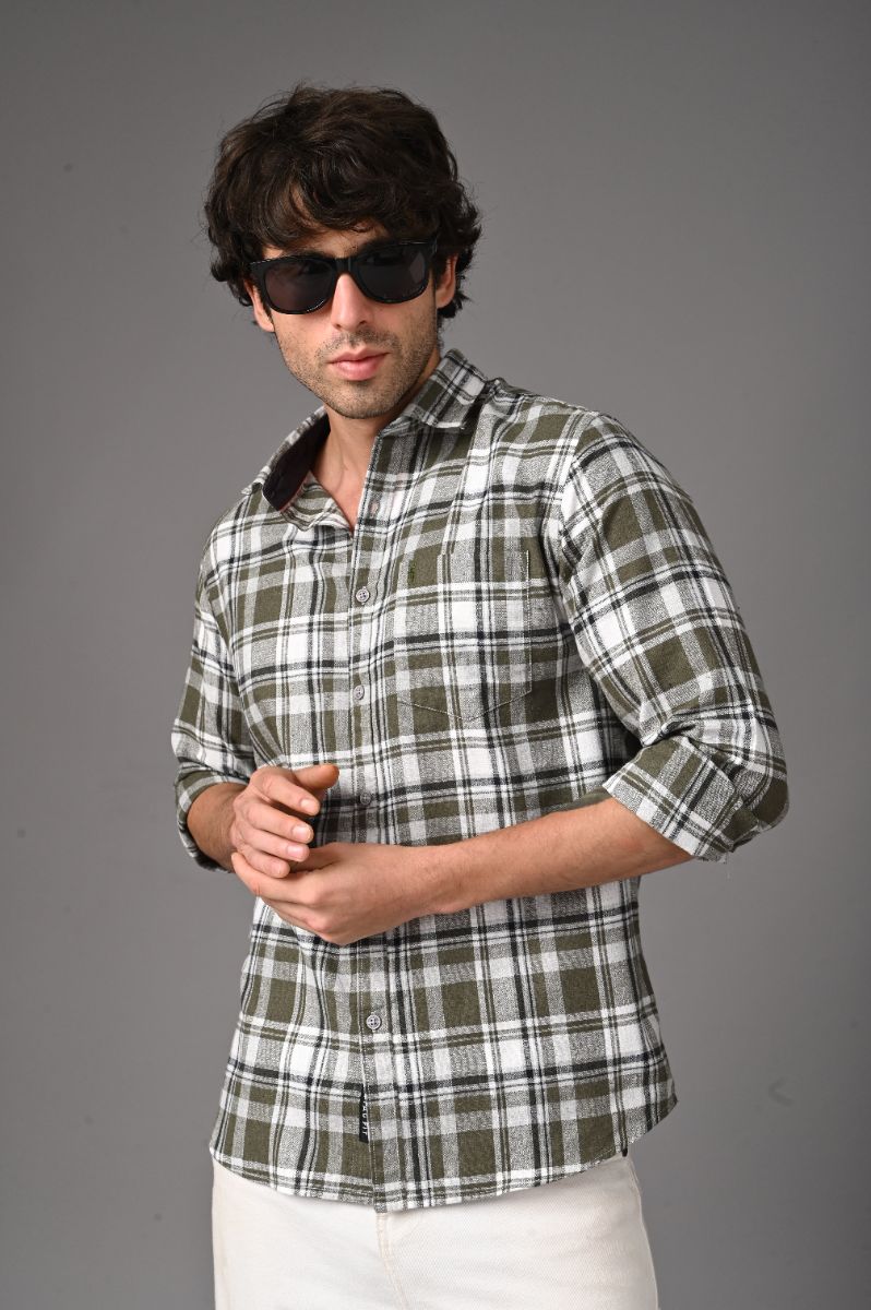Pure Cotton Checks Shirt for Men | Premium Semi-Formal Style view 4