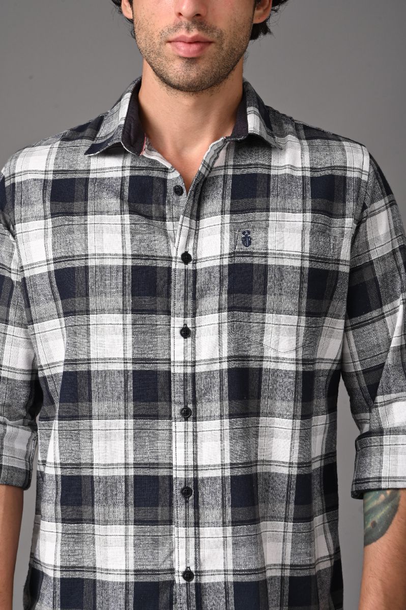 Pure Cotton Checks Shirt for Men | Premium Semi-Formal Style view 2