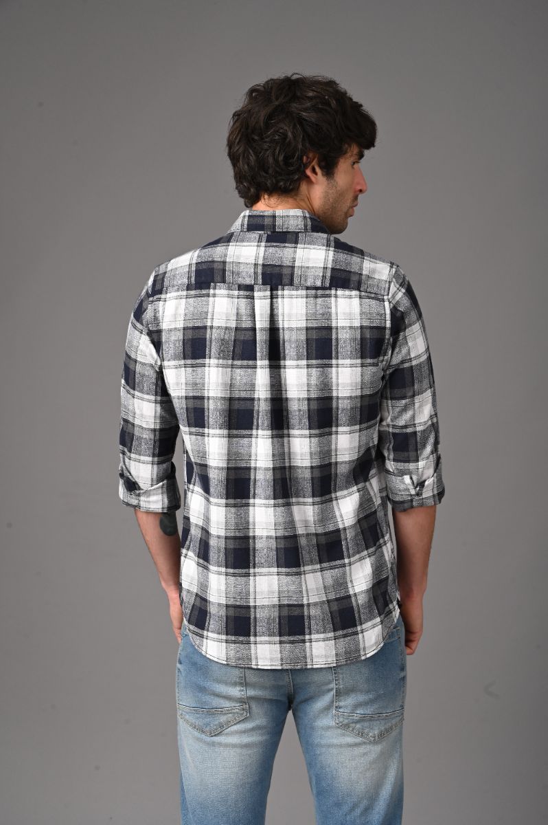 Pure Cotton Checks Shirt for Men | Premium Semi-Formal Style view 3