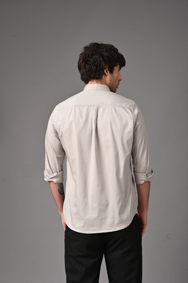 The Slate Minimalist Mandarin Collar Shirt view 3